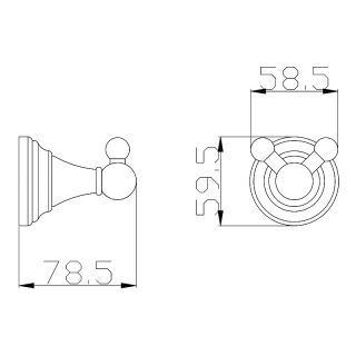 Двойной крючок Rav Slezak Morava MKA0102SM Бронза