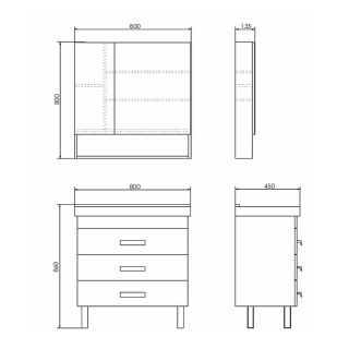 Зеркало-шкаф Comforty Никосия 00-00011198 80 см белый