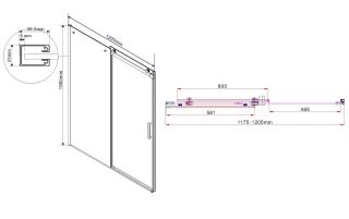 Душевая дверь Vincea Arno VPS-1C120CG 120 см