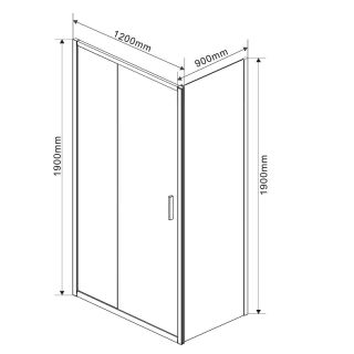 Душевой уголок Vincea Garda VSR-1G9012CGB 120x90 см
