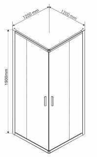 Душевой уголок Vincea Garda 120х120 VSS-1G1212CH профиль Хром стекло шиншилла