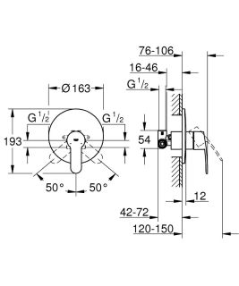 Смеситель для душа Grohe Eurostyle Cosmopolitan  33635002 хром