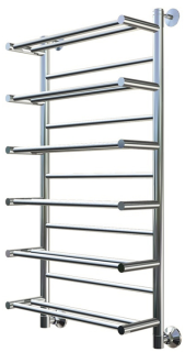 Водяной полотенцесушитель Тругор Вертикаль НП П с полкой 100x50см хром Вертикаль/нп10050П