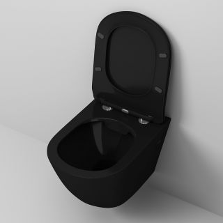 Подвесной унитаз Grossman GR-4411BS безободковый чёрный