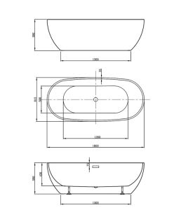 Акриловая ванна Vincea VBT-408-1800 180 x 81.5 см