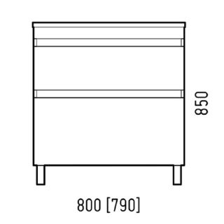Тумба под раковину Corozo Алабама Z2 80см белый SD-00000595