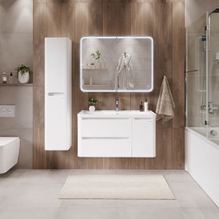 Тумба подвесная под раковину Grossman Adel 1010001 100см белая