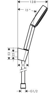 Душевая лейка Hansgrohe Pulsify 105 1jet 24301670