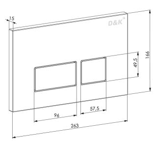 Клавиша смыва DQ Berlin DB1439002 Хром матовый
