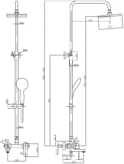 Душевая стойка Aquanet Passion S3 AF300-72-S-B 261839 чёрный матовый