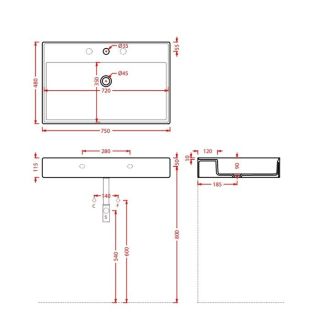 Раковина ArtCeram Scalino SCL008 17 00 44 см