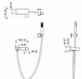 Смеситель для ванны Boheme Stick 123-CRCR хром