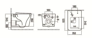 Унитаз CeramaLux 5170MH подвесной с сиденьем Микролифт