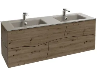 Раковина Jacob Delafon Sherwood EB1832RU-DE5 двойная 140 см базальт матовый