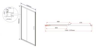Душевая дверь Vincea Garda VDS-1G135CL 135 см