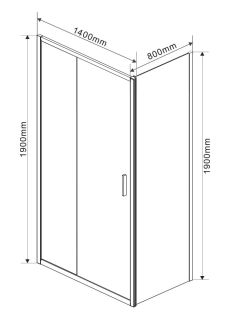 Душевой уголок Vincea Garda VSR-1G8014CLB 140x80 см