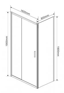 Душевой уголок Vincea Garda VSR-1G8016CH 160x80 см