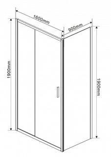 Душевой уголок Vincea Garda VSR-1G9016CL 160x90 см