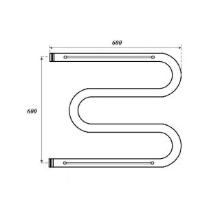 Полотенцесушитель водяной Point 60x60см хром PN38666P