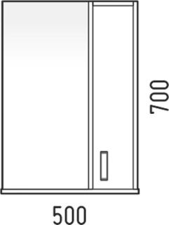 Зеркало-шкаф Corozo Колор 50см белый SD-00000683