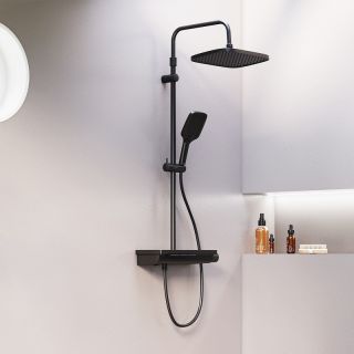 Душевая стойка Damixa Gala 953760300 с термостатом Черная матовая