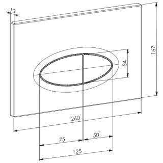 Клавиша смыва DQ Rhein Marx DB1399016 Белая