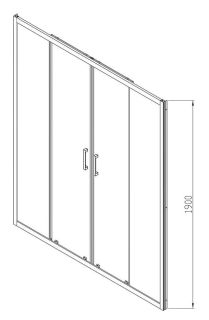 Душевая дверь Vincea Alpha VDS-3AL2160MT 160 см