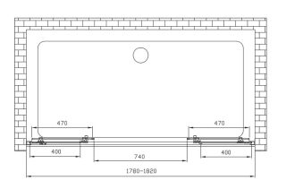Душевая дверь Vincea Alpha VDS-3AL2180MT 180 см