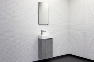 Тумба с раковиной Comforty Асти 40 00-00013669 подвесная Бетон светлый