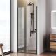Душевая дверь AM.PM Sunny W87G-90-1P-BT прозрачное стекло профиль черный матовый 90x190