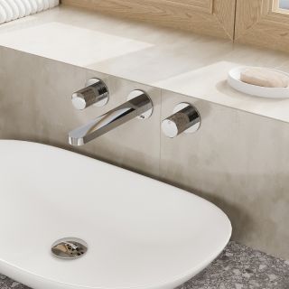 Встраиваемый смеситель для раковины Wasserkraft Mosel 4645 с внутренней частью хром