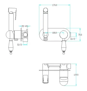 Гигиенический душ со смесителемBoheme Brillante 426 хром