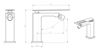 Смеситель для биде Boheme Q 146-GG.2 золото