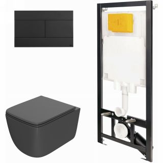 Комплект унитаза с инсталляцией Point Меркурий 886914SLO3+PN41831GM с сиденьем Микролифт