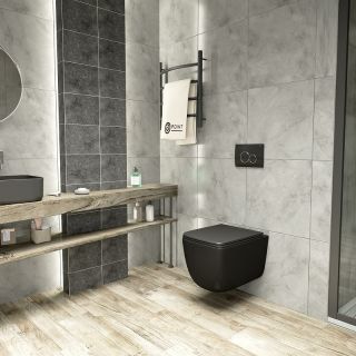 Комплект унитаза с инсталляцией Point Меркурий 886914SIOO+PN41831BM с сиденьем Микролифт