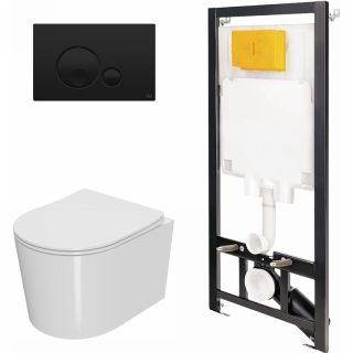 Комплект унитаза с инсталляцией Point Веста 886914GBO3+PN41701 с сиденьем Микролифт