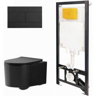 Комплект унитаза с инсталляцией Point Веста 886914SLO3+PN41701BM с сиденьем Микролифт