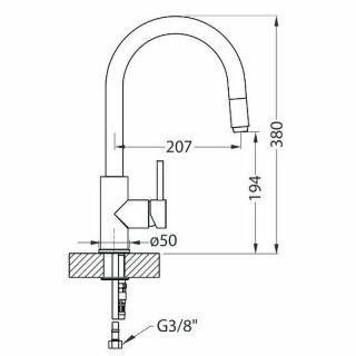 Смеситель для кухни Alveus Delos-P Chr 1129021 Хром