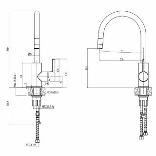 Смеситель для кухни Alveus Zeos P Monarch Gold 1136501 Золото