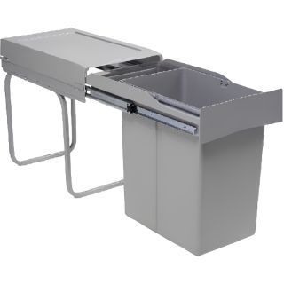 Система сортировки мусора Alveus ALBIO 1090334 20 1X21 L+0,5 L серый пластик
