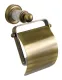 Держатель для туалетной бумаги с крышкой Boheme Murano 10901-W-BR бронза/белый