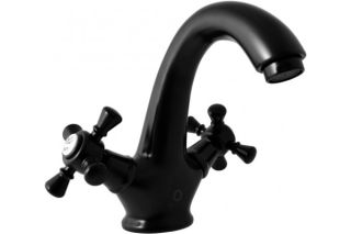 Смеситель для раковины Rav Slezak Morava retro MK328.5CMAT черный