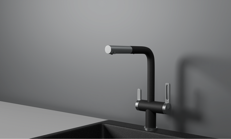 Смеситель для кухни Granula 8170, ЧЕРНЫЙ Чёрный