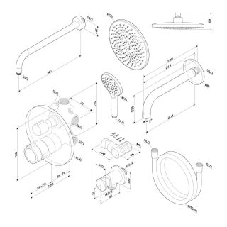 Душевой комплект Am.Pm X-Joy FT85A3RH30 с термостатом хром