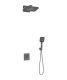 Душевой комплект Vincea Inspire VSFW-3I21MT4GM встраиваемый, термостатический, двухрежимный, вороненая сталь