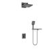 Душевой комплект Vincea Inspire VSFW-3I21MT4RGM встраиваемый, термостатический, двухрежимный, вороненая сталь