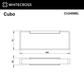 Полотенцедержатель WHITECROSS Cubo CU2458GLB брашированное золото