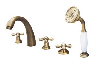 Смеситель на борт ванны Rav Slezak Morava retro MK176.5PSM бронза