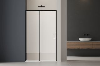 Душевая дверь Vincea Soft 2 VDS-3SO2100CLB, 1000, черный, стекло прозрачное