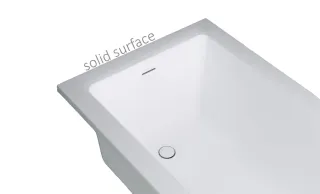 Ванна из искусственного камня Astra-Form Нейт 01010056+08010054 180x80 см с щелевым переливом донный клапан белый матовый